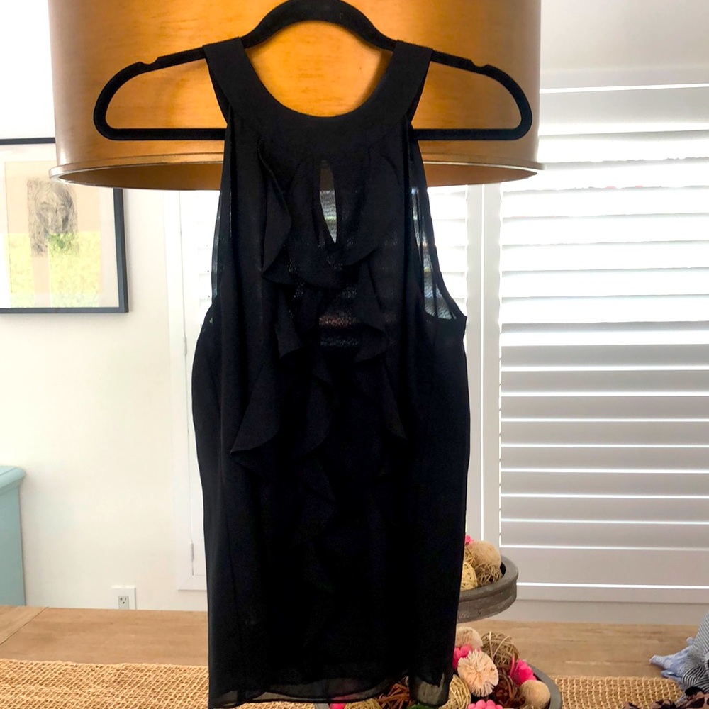 Ann Taylor black blouse w/ruffles